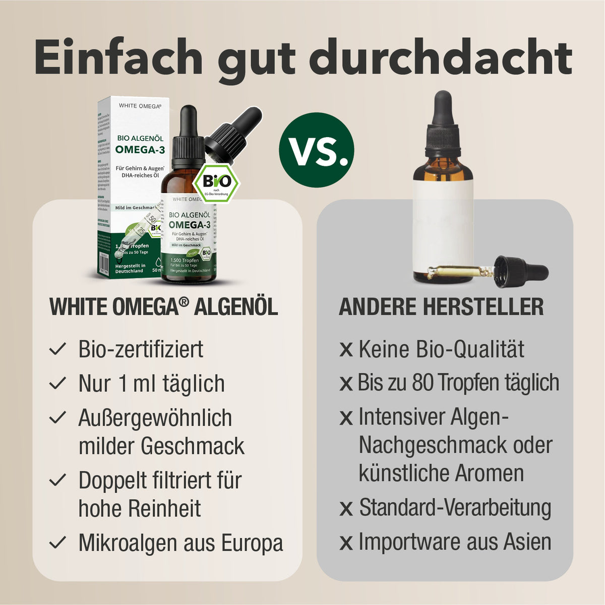 Bio Omega-3 Algenöl Tropfen