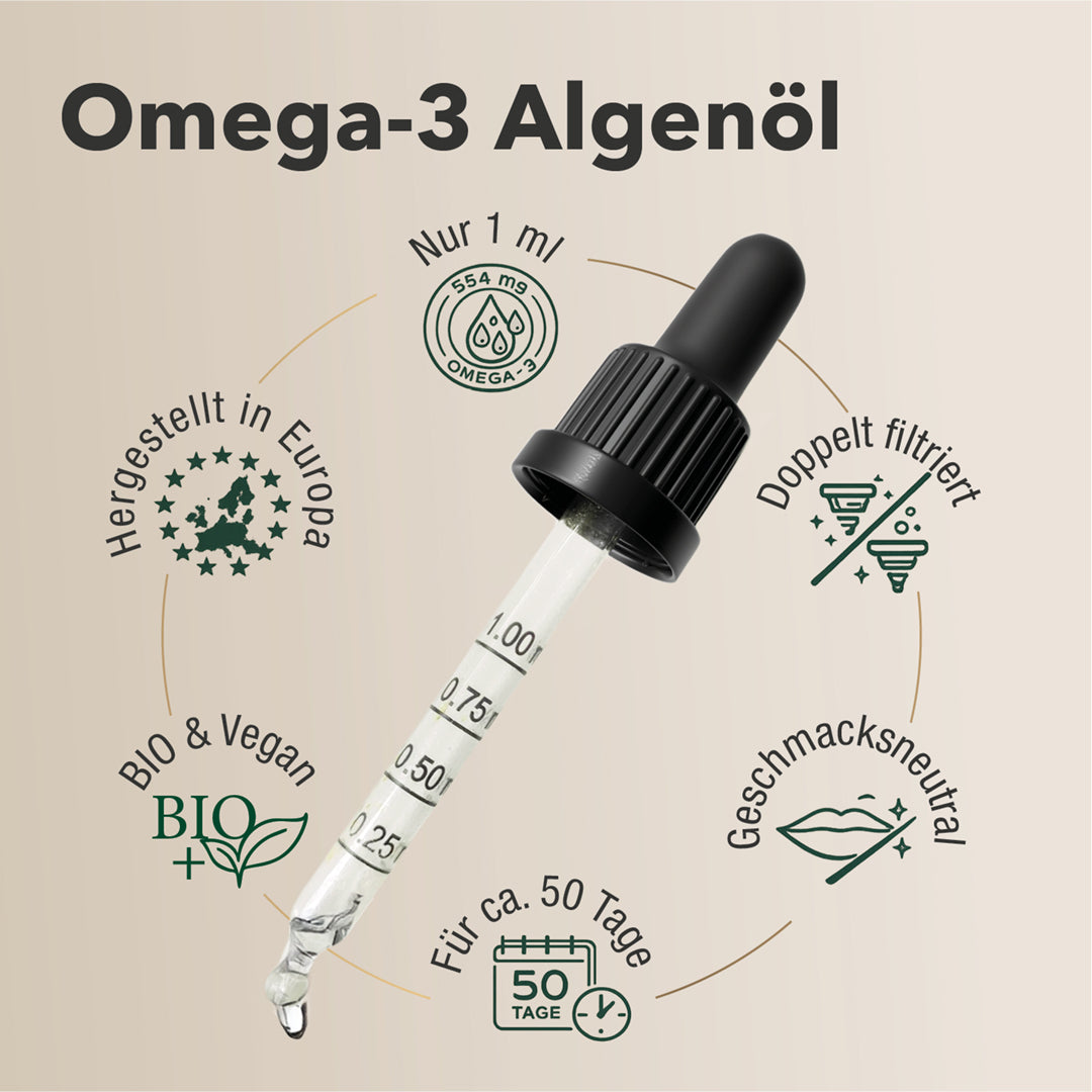 Bio Omega-3 Algenoel Tropfen - Eigenschaften