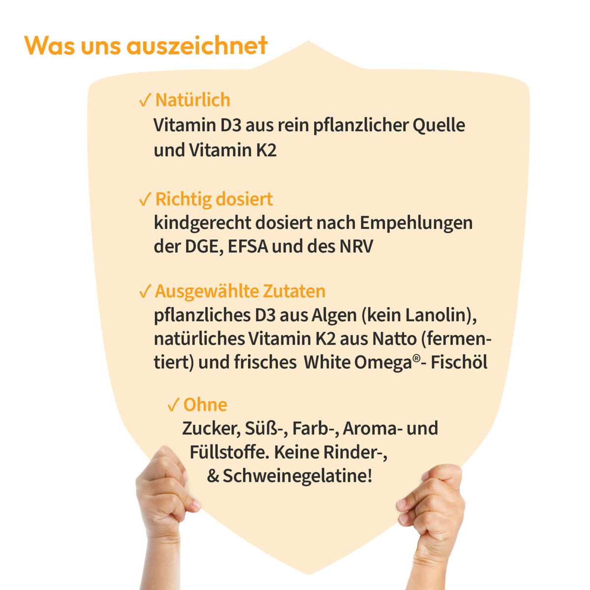 Vitamin D3+K2 für Kinder mit Omega - 3 - WHITE OMEGA® Kids - Cellavent Healthcare