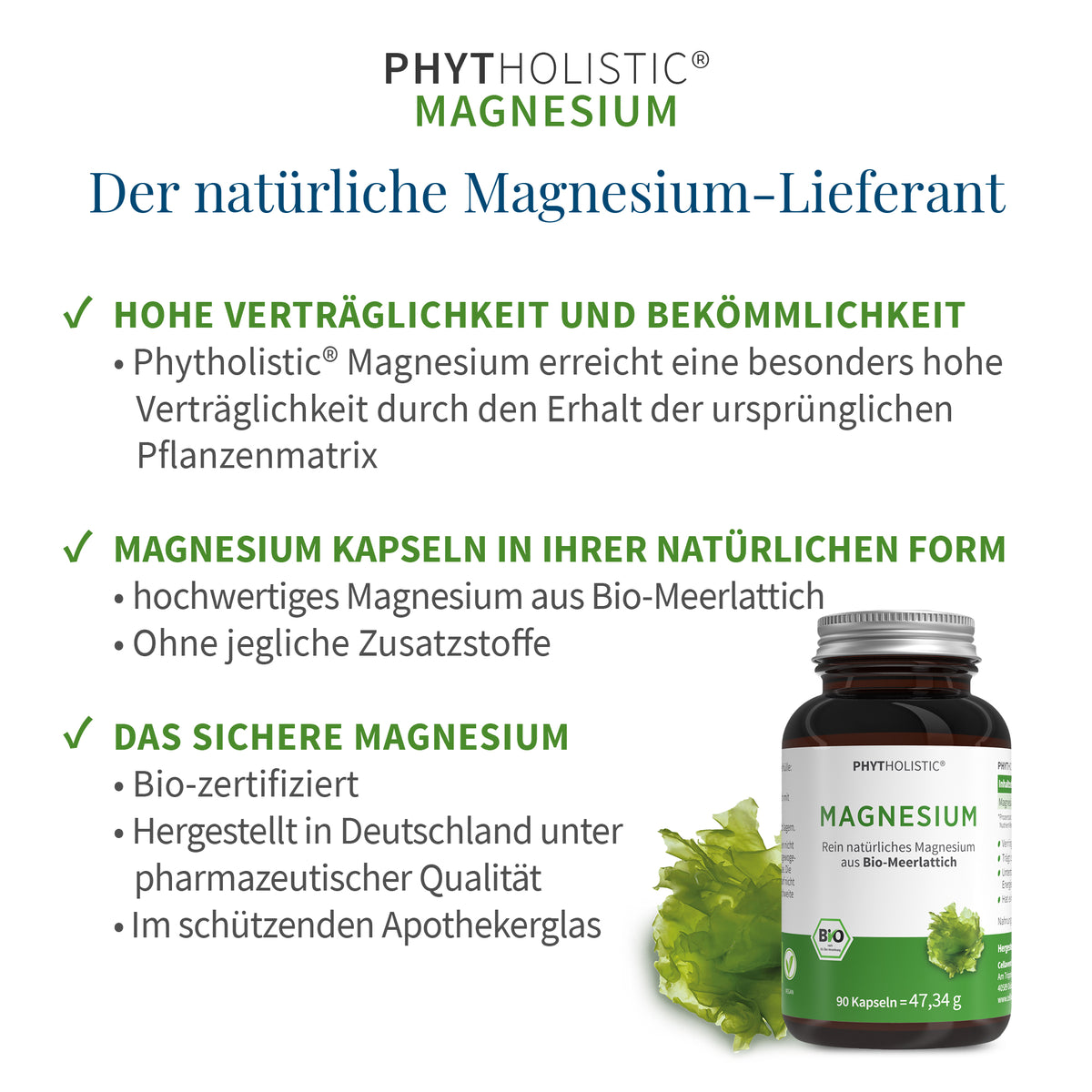 Bio Magnesium Tabletten - Phytholistic Magnesium - Cellavent Healthcare