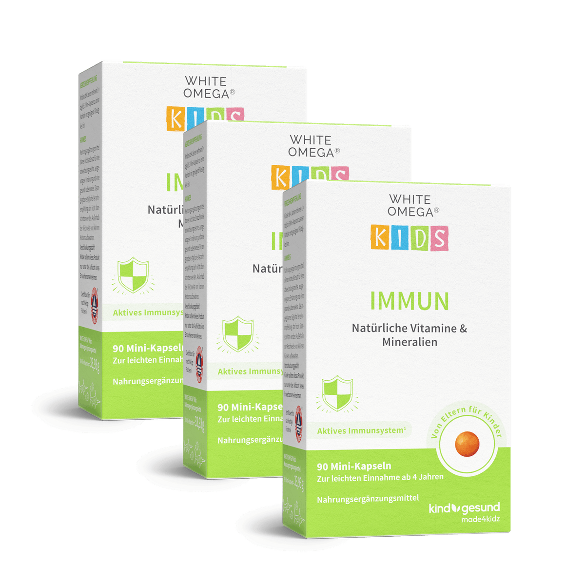Vitamine für Kinder Immunsystem - WHITE OMEGA® Kids Immun - Cellavent Healthcare