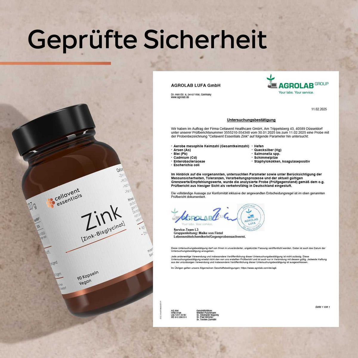 Zink Kapseln [Zink - Bisglycinat] | Cellavent essentials - Cellavent Healthcare