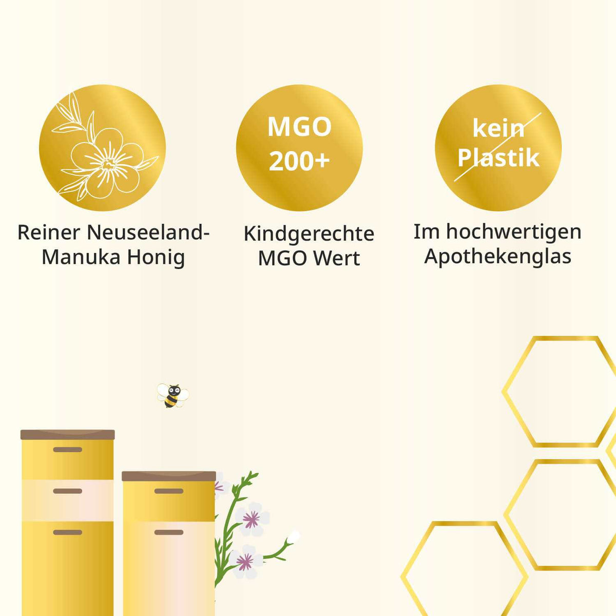 Manuka Honig für Kinder 200 MGO - Cellavent Healthcare
